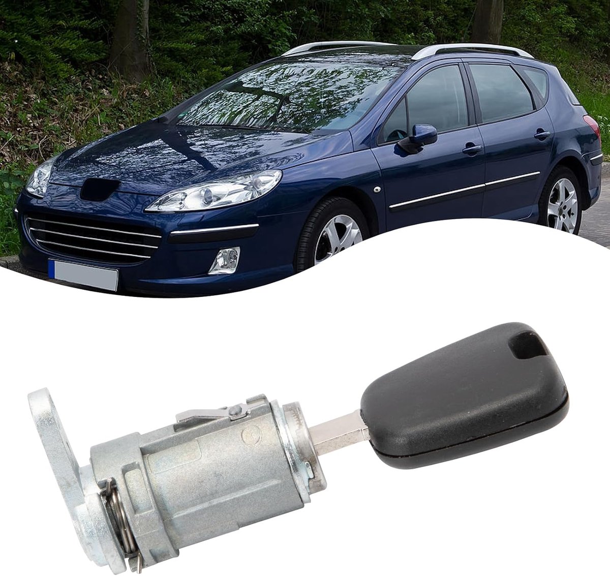 Compatibel met Peu-g-e0t 307 407, cilinderslot, cilinderslot, deurslot, links, 9170R4 9170R5