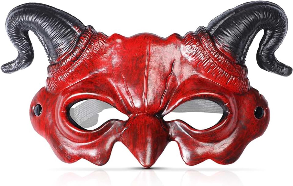 Duivel Kostuum Set Vampier Cape Omkeerbare Mantelhoorns Hoofdband Rood Glanzend Halloween Hoofdband voor Halloween met Accessoires