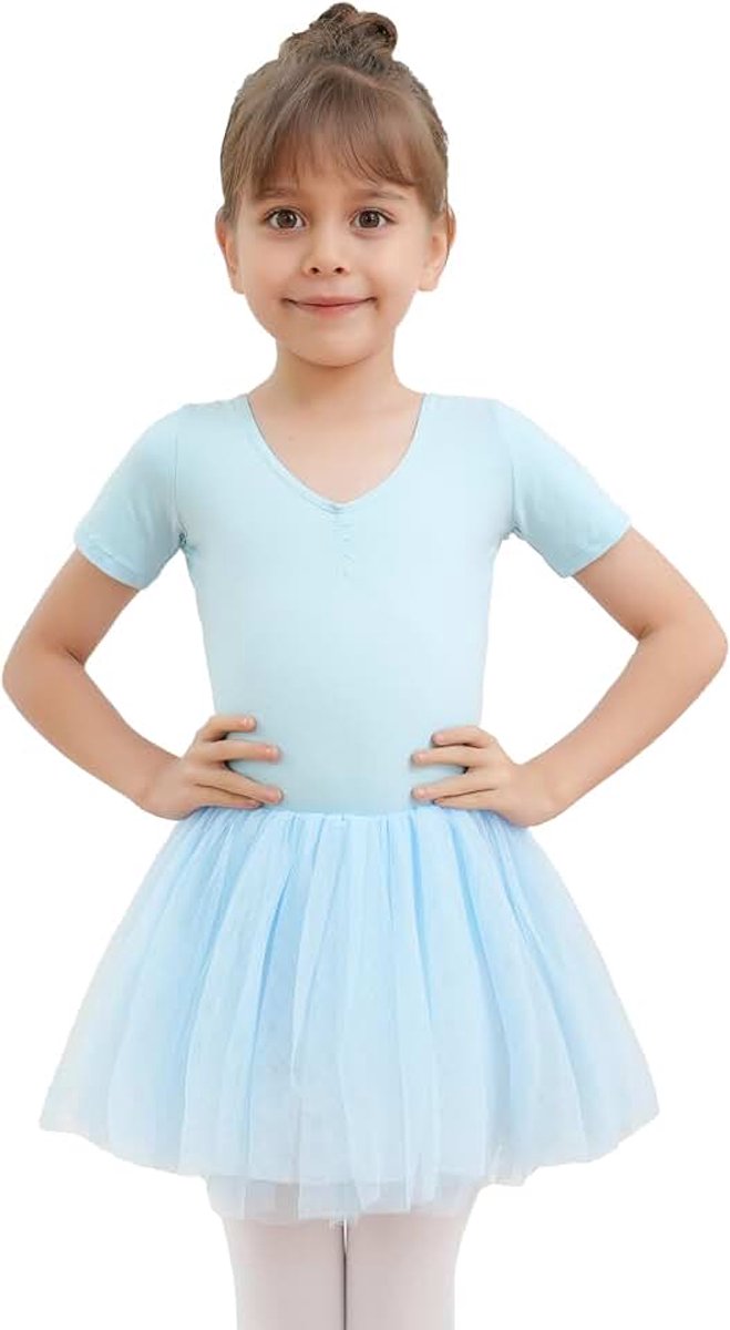 Ballet Tutu Jurk Outfit Cross Strap Rok Gymnastiek Leotard Katoenen Kostuums Danskleding