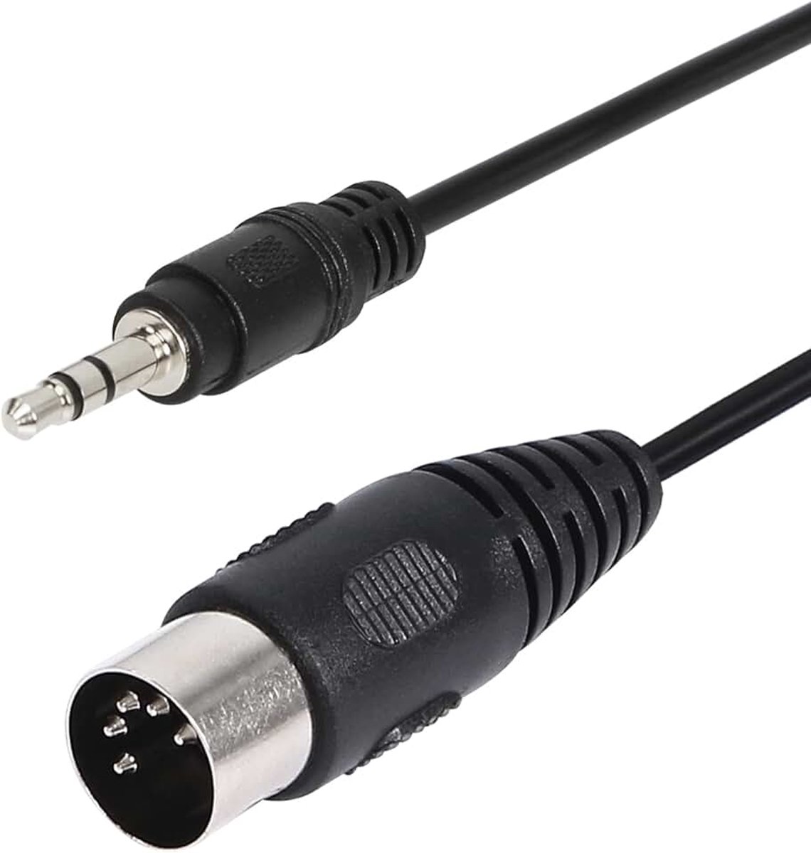 3,5 mm (1/8 inch) TRS Stereo Mannelijke 5-pins DIN Mannelijke Professionele Premium Audio Adapter voor Bang & Olufsen, Naim, Quad Stereosystemen (0,5 M, DIN MAN)