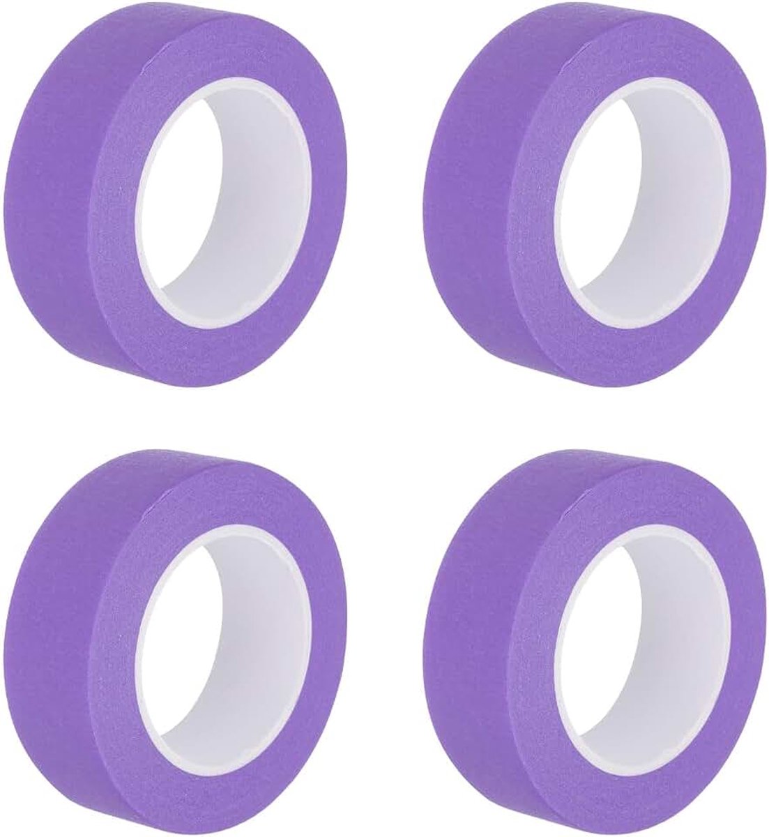4 stuks 0,8 inch breed 4,5 m lila afdektape schildertape rollen voor thuis kantoor commerciële aannemers schoon druppelvrij schilderen breed crêpepapier