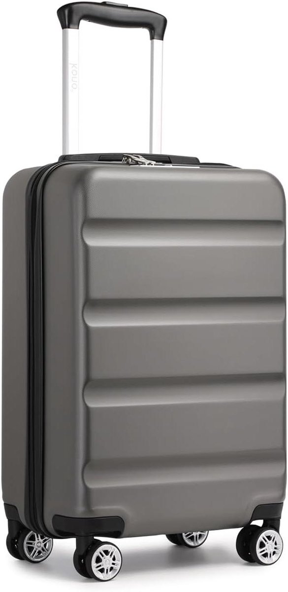 Reiskoffer Hardcase - Handbagage Trolley - Veilig Reizen - TSA Slot - 55x35x22cm - Grijs
