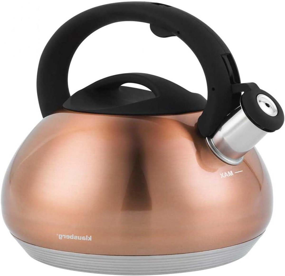 Waterkoker Met Fluitje - Kookpan Water - Water Koken - Veilig Handvat - 2.7 Liter - Koperkleurig