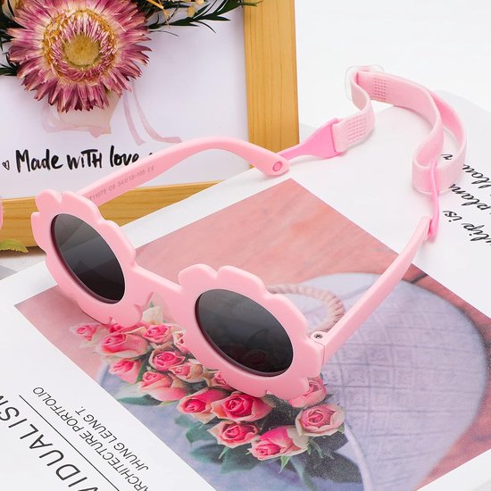 Baby Zonnebril - Kinderzonnebril Peuter - Bescherming Tegen Zon - UV400 Bescherming - 6 Maanden Tot 2 Jaar - Roze — afbeelding 4