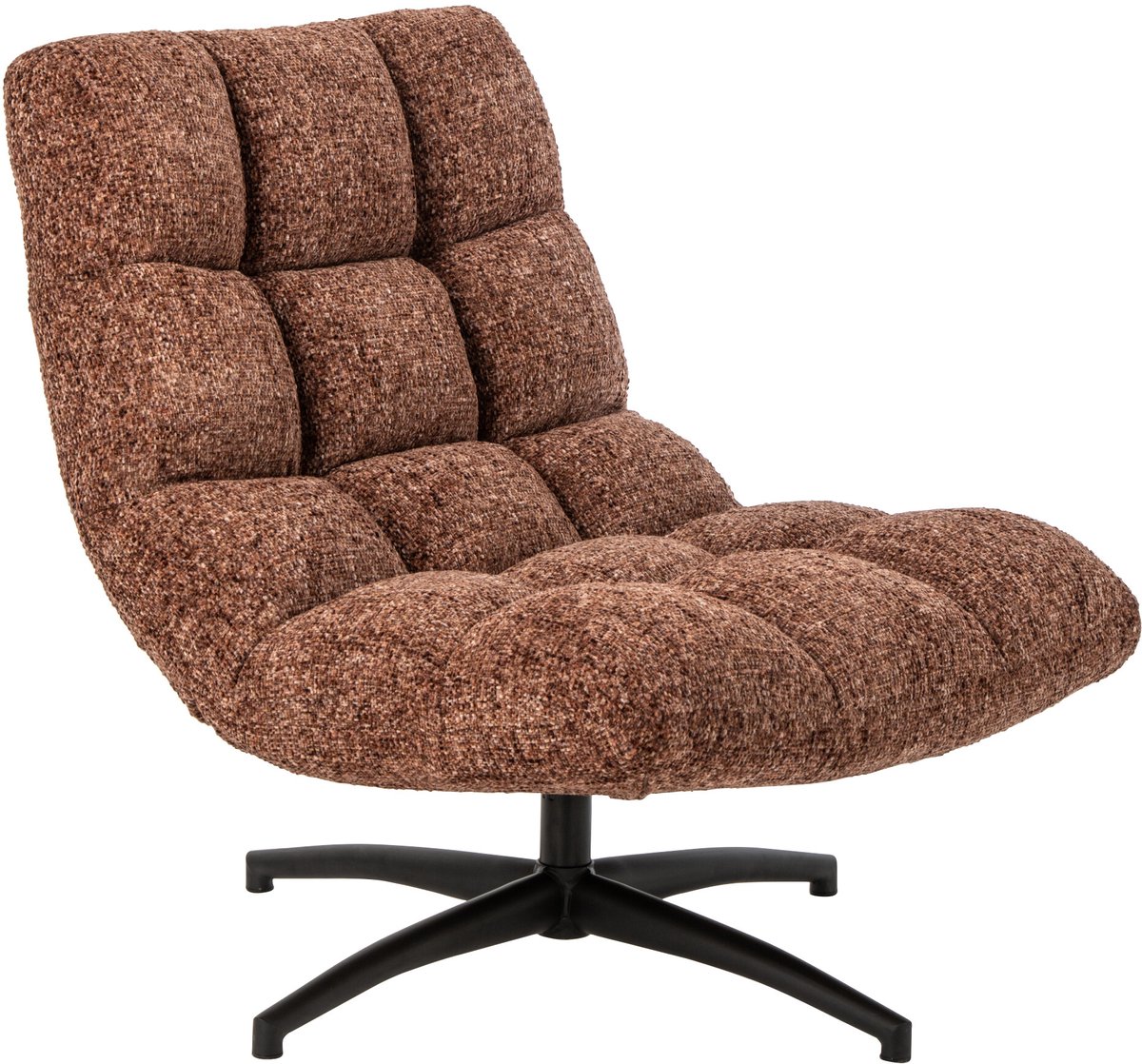 J-Line Gestoffeerde chaise longue - stof - terracotta