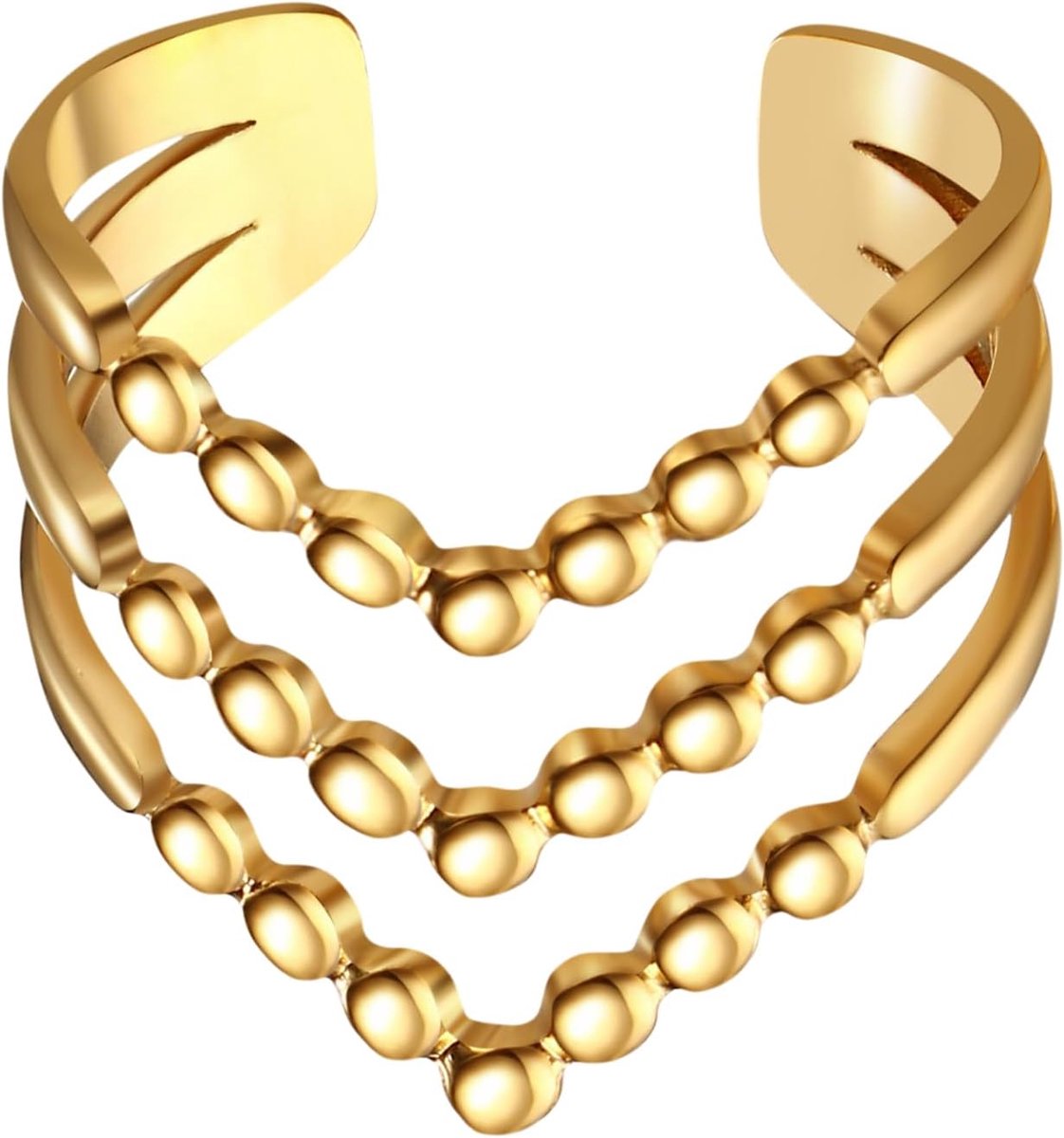 Ringen van roestvrij staal stapelring minimale damesring wikkelring moderne vingerring roestvrij stalen ring sieraden cadeau voor vrouwen meisjes, Roestvrij staal