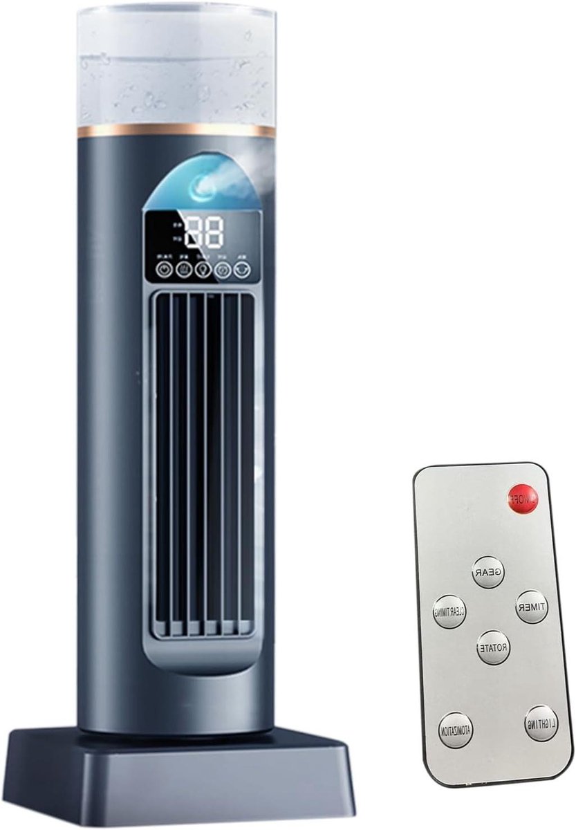 Persoonlijke Airco - Ventilator - Ruimte Koelen - Met Timer - 17 cm Hoog - Zwart