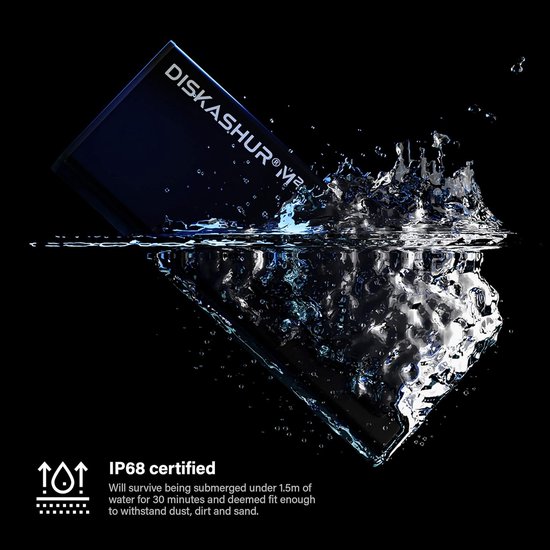 Externe SSD - Draagbare Opslag - Veilige Data Opslag - PIN Verificatie - 1 TB - Zwart — afbeelding 5