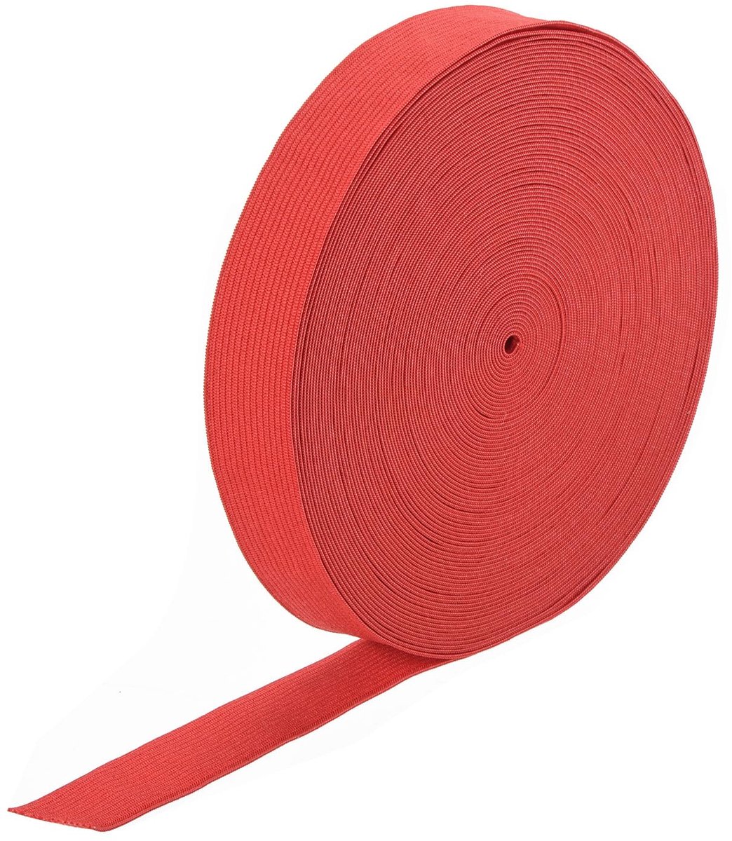 Elastieken om te naaien, 2,5 cm, lichtgevend rood, gebreide elastische band, hoge elasticiteit voor pruiken, band, broeken