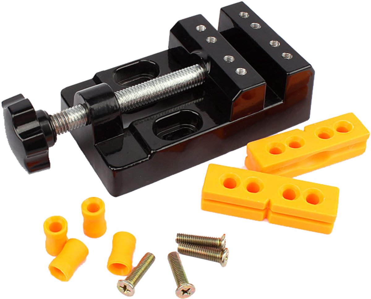 Bankschroef 57 mm, Machine-bankschroef, Flat Clamp Klem Voor Modelhars Sieraden Walnoot Amber Bijenwas Moer, Horlogereparatie, DIY Sculpture Craft Carving Tool