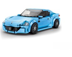 Reobrix 824 GranTurismo Maserati blauw bouwset | City fast champions adventure | Creator classic motor bouwpakket | Technic speelgoed ideas voor volwassenen | Icons furious speed auto geschikt voor lego | Technische bouwdoos met 384 bouwstenen