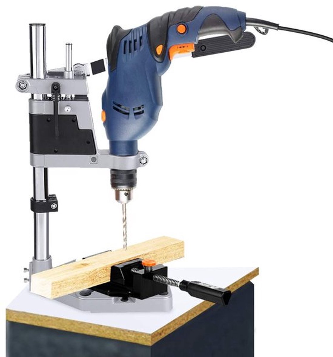 Boorstandaard - Verstelbaar - Ideaal voor DIY-projecten - Geschikt voor Handboormachine - Boordiepte tot 60 mm - Gebruiksvriendelijk
