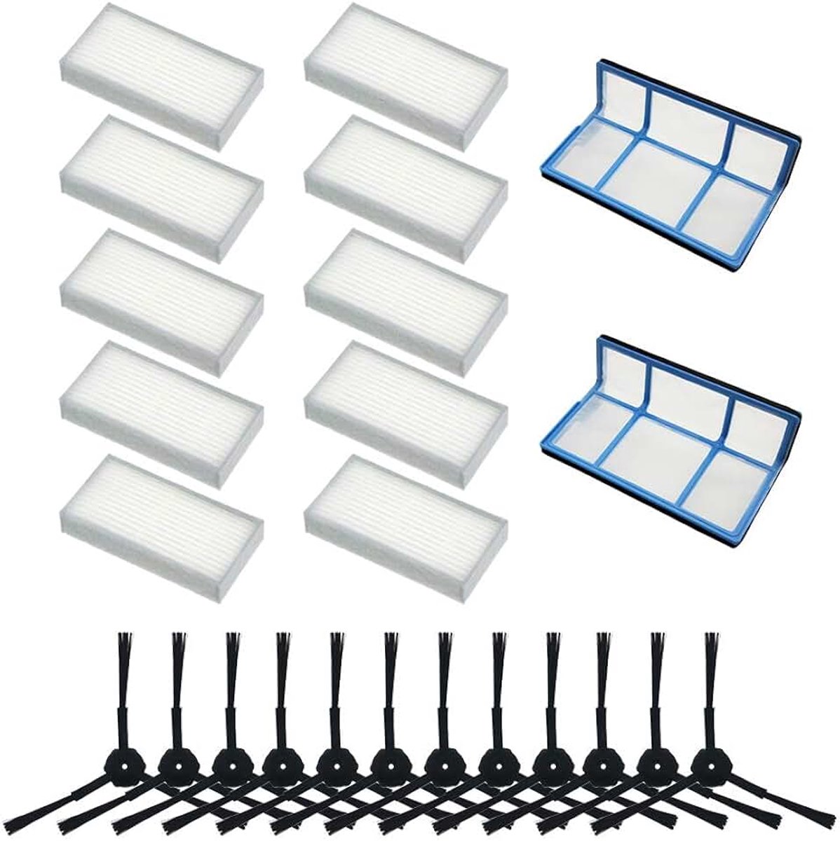 Primair Stoffilter Zijborstel Efficiënt HEPA-Filter voor ilife v5 v5s V3 V3s v5pro V50 V55 x5 v5s pro robotstofzuiger
