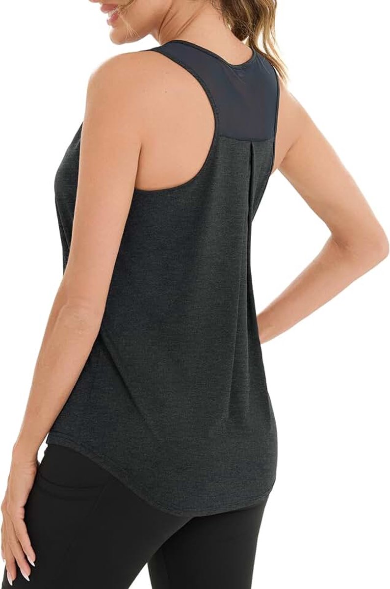 Sport-T-shirt voor dames, mouwloos, tanktop voor fitness, tanktop voor de zomer, chique en elegant, yoga-tops, ademend