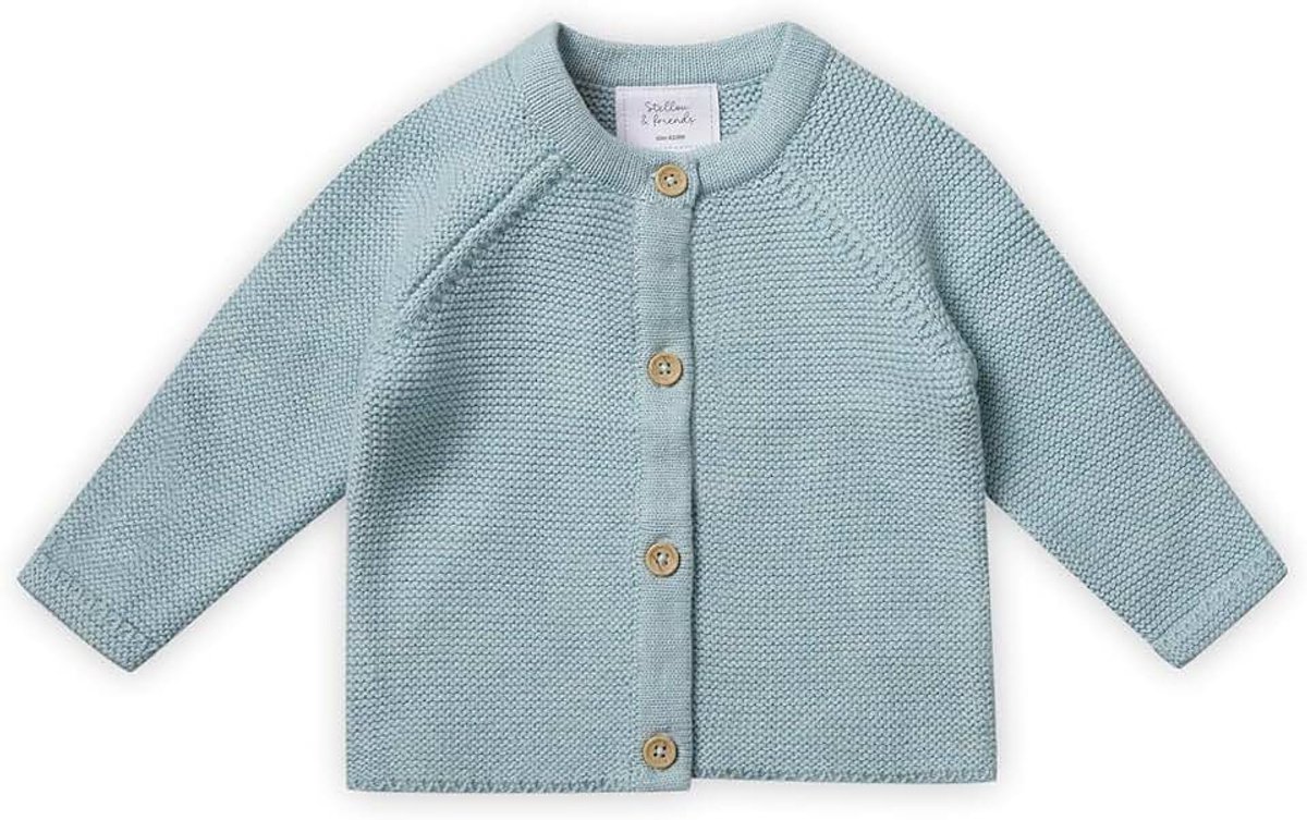 & friends Vest voor meisjes en jongens met knopen in houtlook | Hoogwaardige babykleding van 100% katoen - IV V