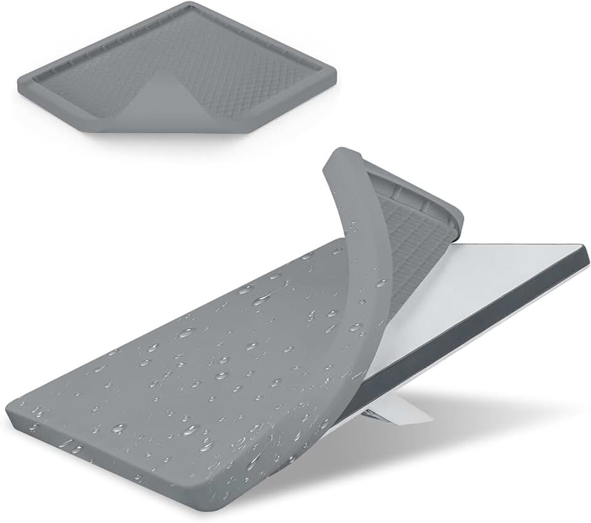 Beschermhoes voor Starlink Mini satellietschotel - Schokbestendige, waterdichte siliconen hoes met anti-slip bescherming - Ideaal voor outdoor-avonturen, reizen en kamperen (grijs)