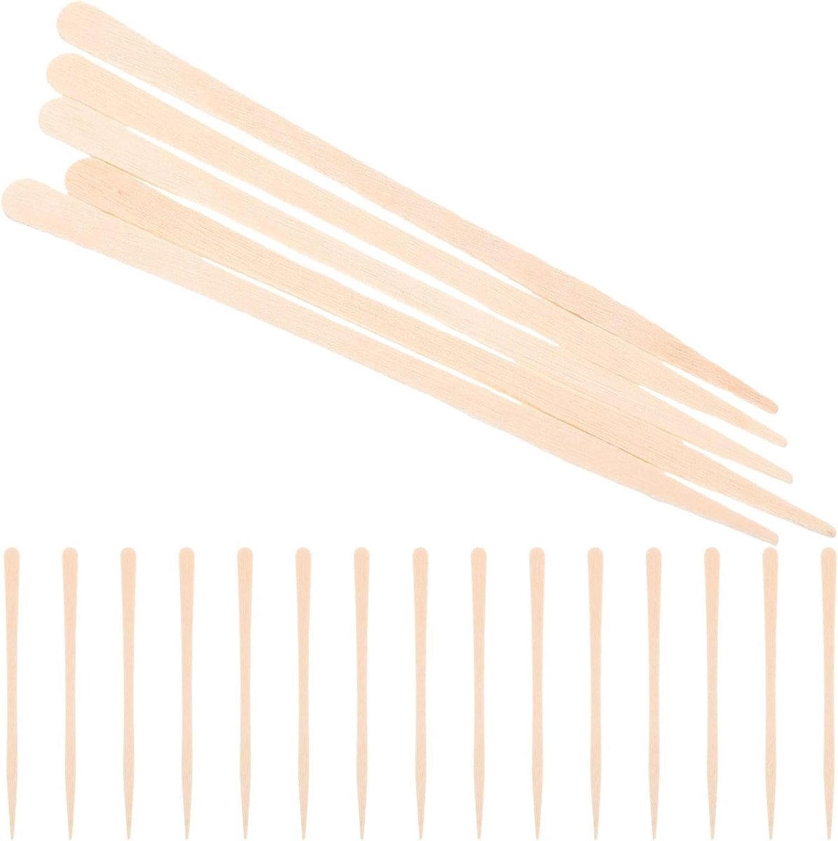 Houten Wax Applicators - Ontharingsspatels Wegwerp - Huidverzorging Thuis - Dubbele Functionaliteit - 1200 stuks - Beige
