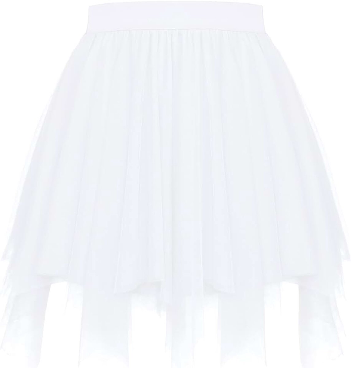 Tule rok voor dames, korte tutu-rok, onregelmatige petticoat, baljurk, dansrok, carnaval, feestrok voor dames, S-3XL
