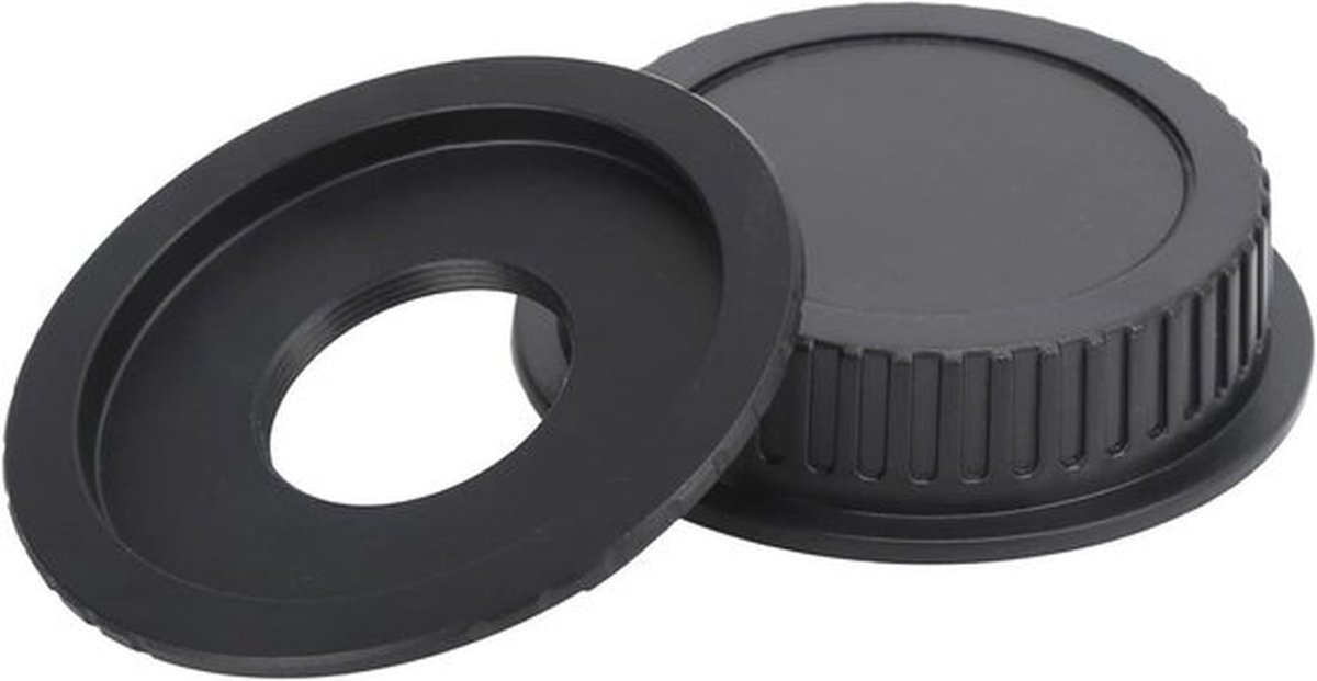 C Mount Lensadapter voor Canon camera's - Plastic adapter voor C Mount naar Canon EF/EF-S - Fotografielens accessoire met achterkant - Geschikt voor C Mount naar Canon EF/EF-S camera's