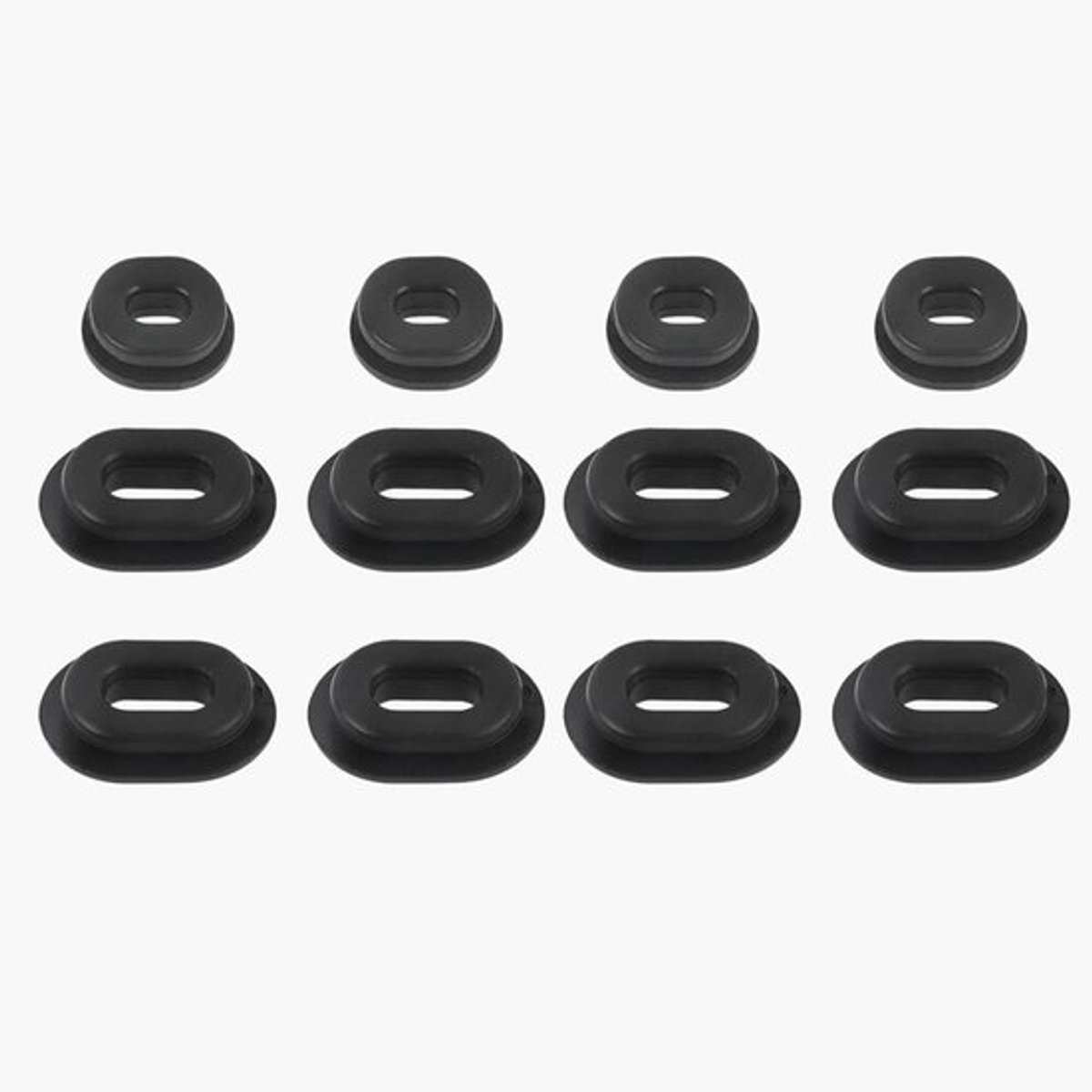 Motorfiets Rubberen Grommet - Vervangingsset - Zwart - Rubber Zijpaneel Grommets - Geschikt voor CG - 12 Stuks