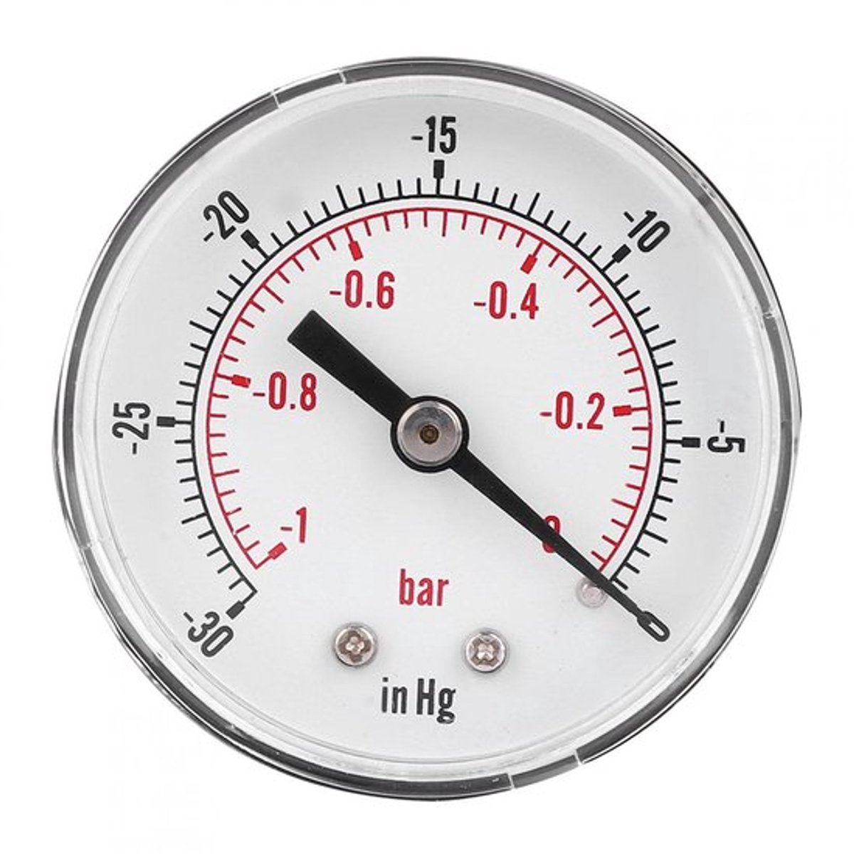 Vacuümmeter - Drukmeter - Geschikt voor Water - 50mm - Axiaal - 1/8 BSPT - Achteraansluiting - Vacuüm - Druk - Meetinstrument