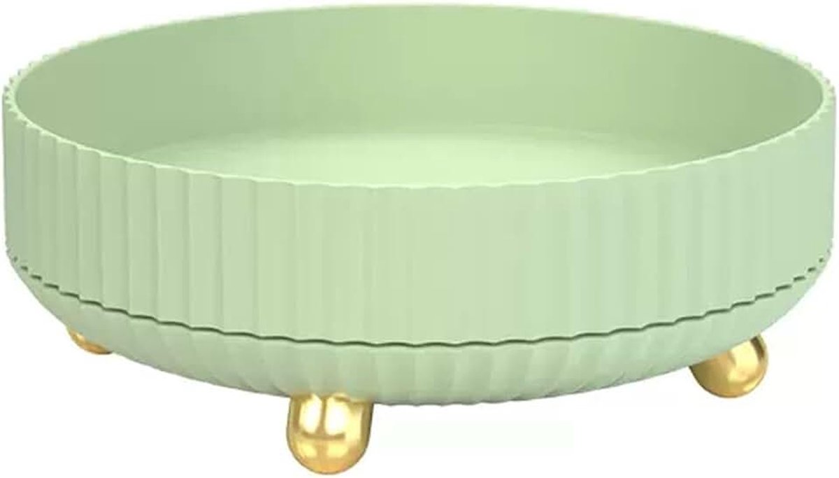 Fruitschaal Draaibare fruitlade Nieuwe woonkamer Thuis Eenvoudige moderne Salontafel Creatieve opbergbak met grote capaciteit(Light green,Klein)