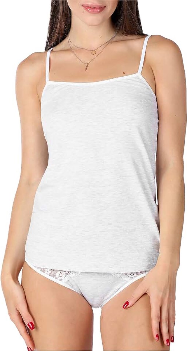 Dames Onderhemd Katoen BLV50-220 (Melange, 3XL)