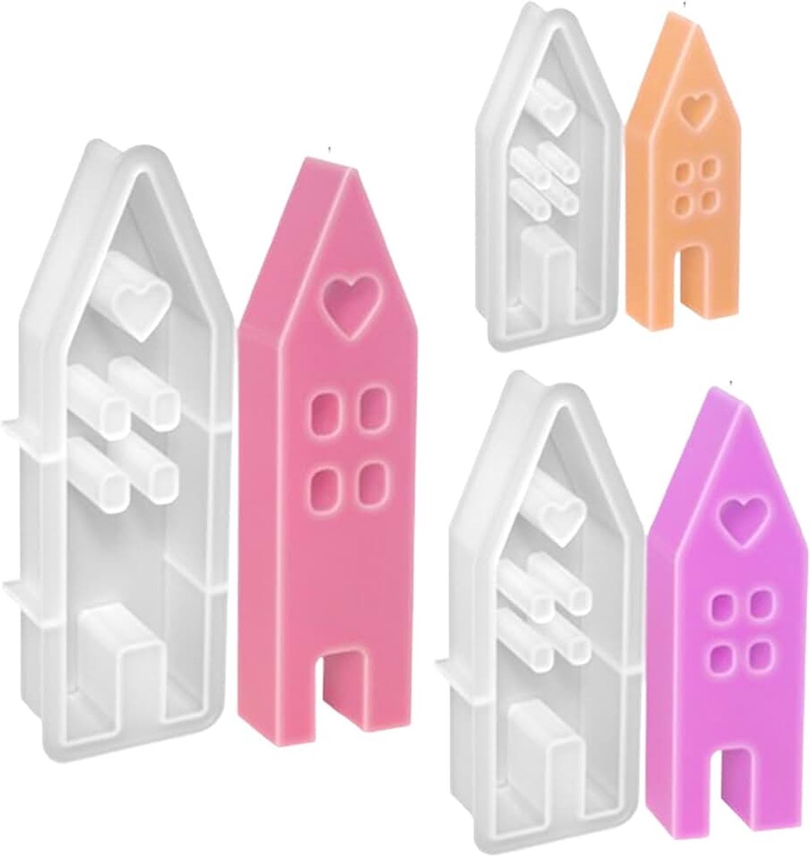3 Stuks Kaarsvormen Om Te Gieten, Zeepvorm, Siliconen Kaarsvormen, Voor Sojawas, Kaarsen, Zeep, Gips, Handwerk