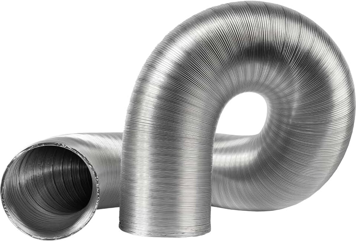 Market Ø80 mm - 1,5m buisslang - Flexibele aluminium buis - Aluminium airconditionerslang - Veerstalen draadslang - Keukenafzuigpijp 80mm afzuigslang, wasdroger, gasfornuis, afzuigventilator