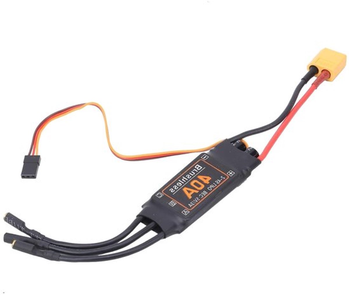 Borstelloze ESC voor RC Drone, Gaskalibratie, 40A, 2-4S LiPo met BEC.