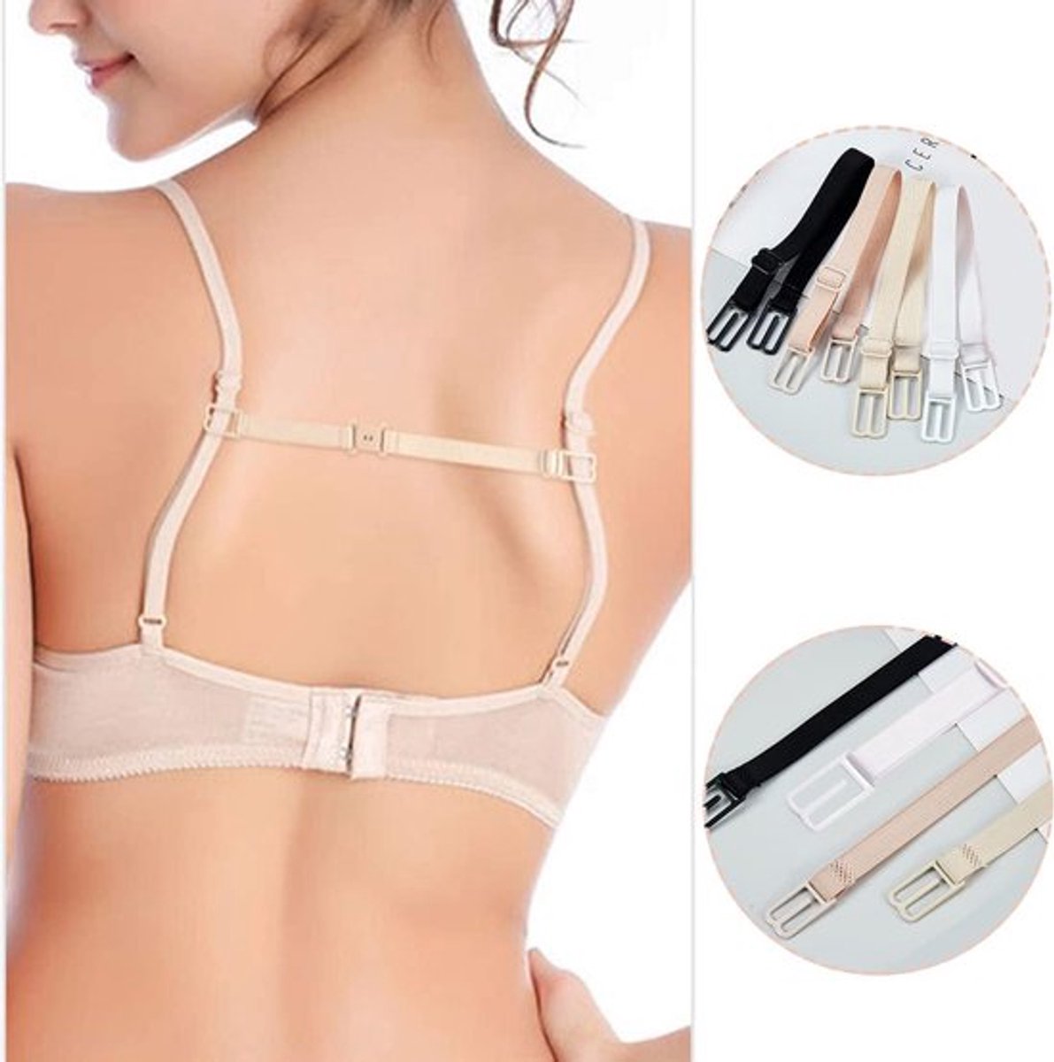 Transparante antislip beha bandjes voor extra comfort - vervangende bandjes voor beha's - onzichtbaar en zacht - 2 stuks.