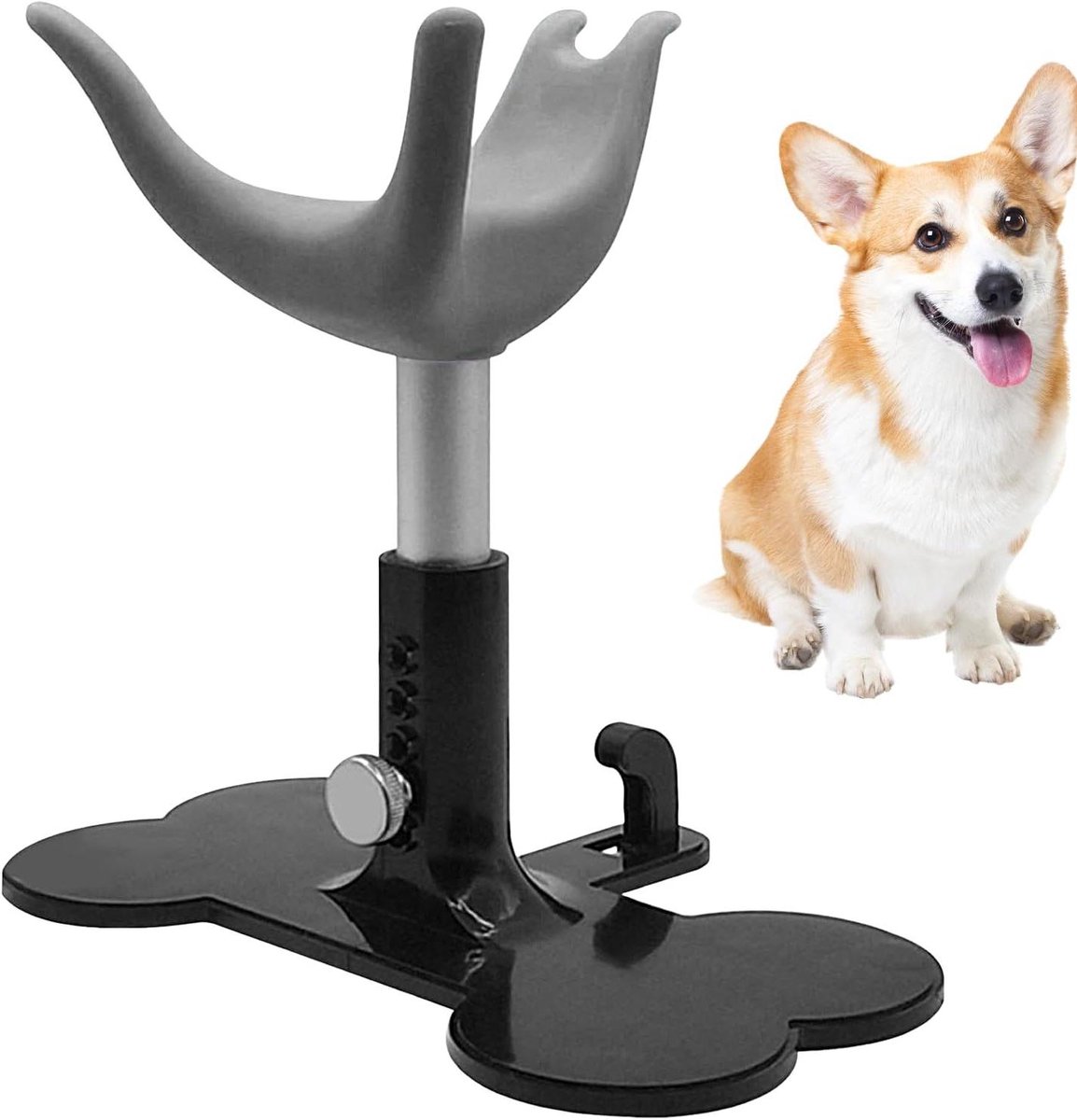 Huisdieren Trimstoel - Verzorgingstool Hond - Huisdier Verzorgen - Verstelbaar Hoogteplatform - 10 x 17 x 10 cm - Grijs