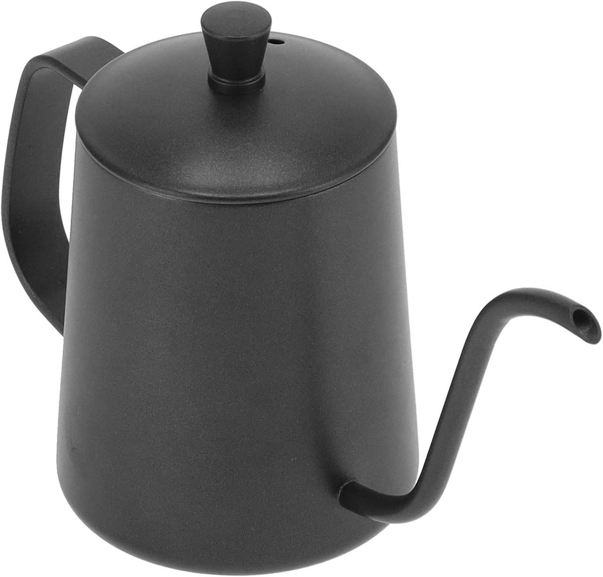 Waterkoker Zwanenhals - Theepot Lange Uitloop - Thee Zetten - 304 Roestvrij Staal - 350 Milliliter - Zwart