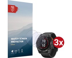 Rosso 9H Tempered Glass - Screen Protector Geschikt voor Garmin Fenix 7x Pro 51MM - 3-Pack
