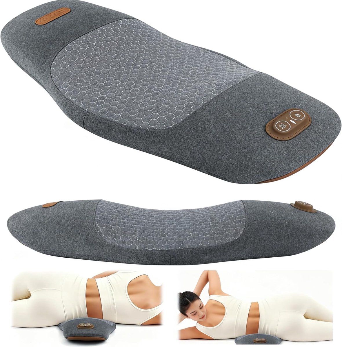 elektrisch lendenkussen, elektrisch lumbale massageapparaat, elekt-risch lendenwervel-tractieapparaat, massageapparaat rug met vibratie en warmte, intelligent massage-apparaat