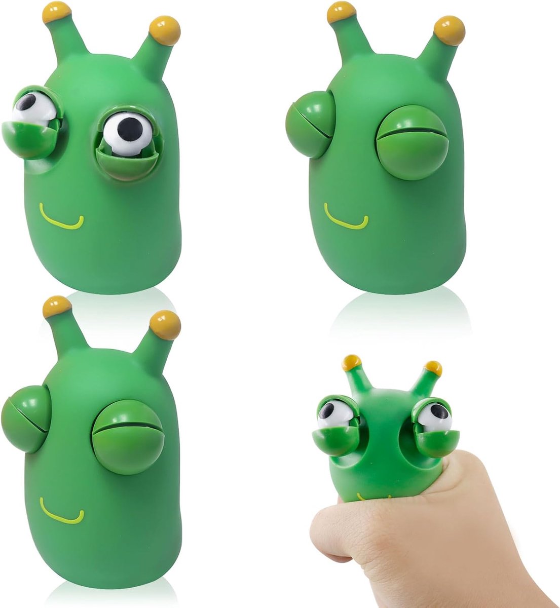 3-pack squishy knijpspeelgoed, stressknijpspeelgoed voor volwassenen, knijpspeelgoed met planten en insecten, stressbal voor volwassenen die angst en stress verlichten | Knijpspeelgoed, anti-stress-ballen, anti-stress-speelgoed, zacht knijpspeelgoed