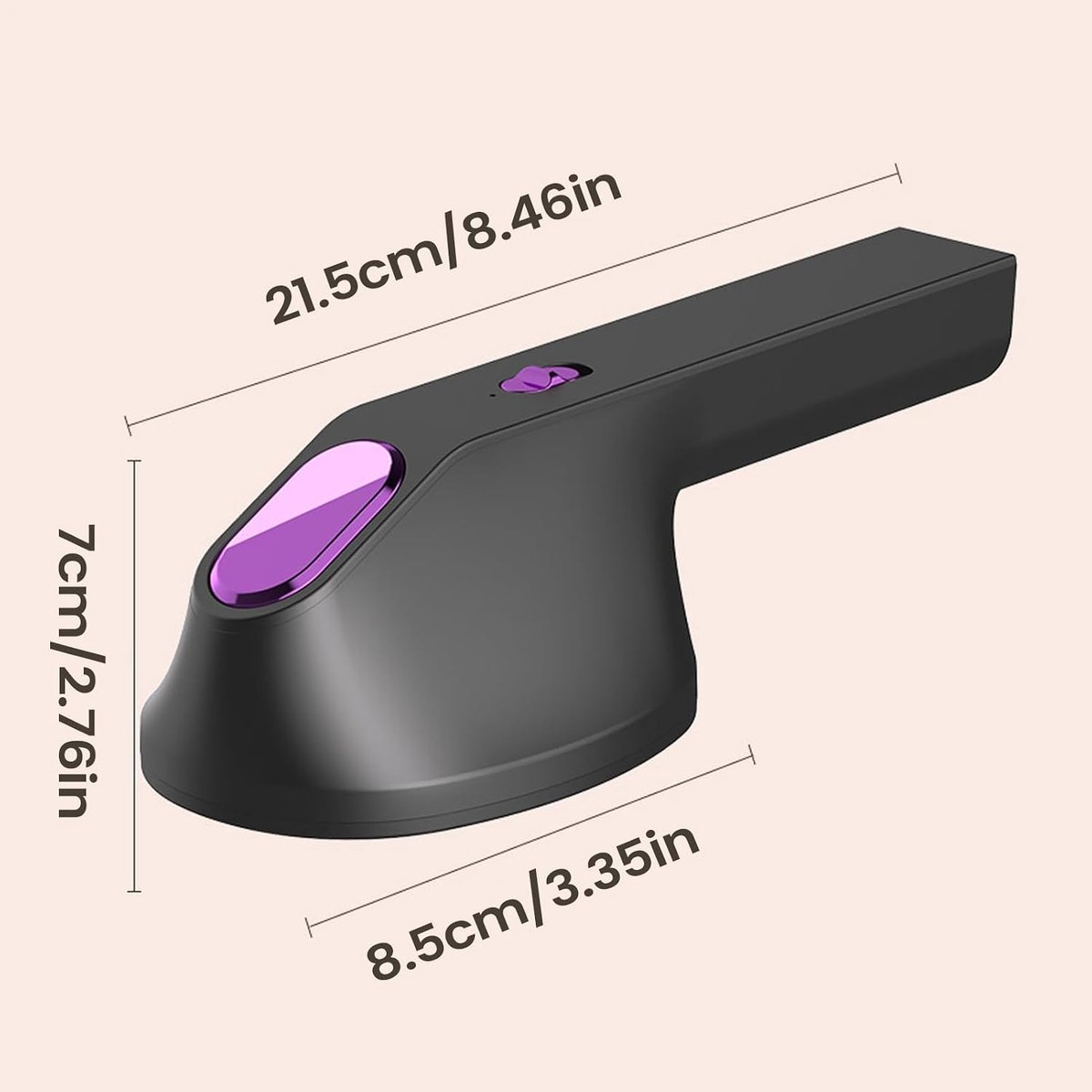 Kledingstomer Handheld - Reisstomer Kleding - Kreukels Verwijderen - Fijne Mist Penetratie - 21.5 cm - Grijs