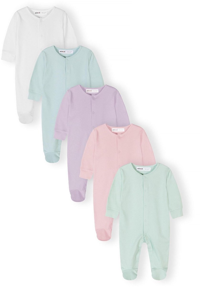 Minoti Baby onesie meisjes 5-pack - 100% katoen - mint