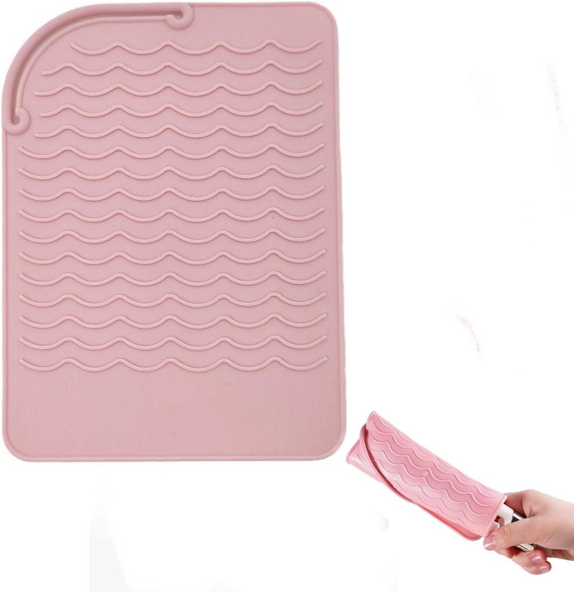Beschermmat Styling - Hittebestendig Oppervlak - Haar Stijlen - Antislip Basis - 228 x 165 cm - Roze
