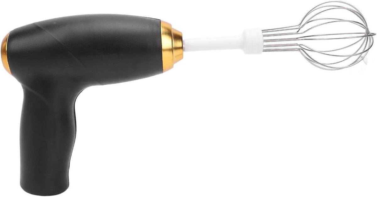Draadloze Handmixer - Elektrische Garde - Bakken en Koken - USB Oplaadbaar - 12.5 cm - Zwart