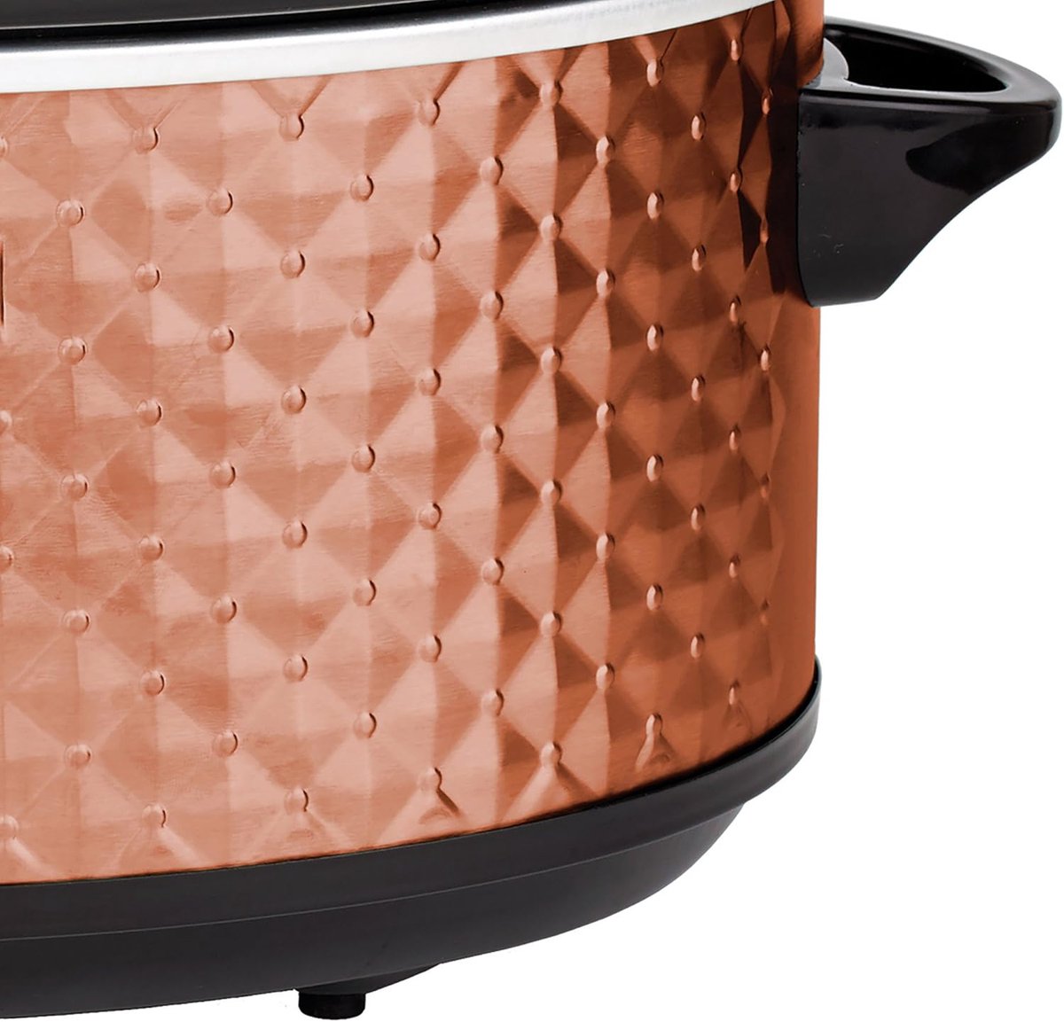Slowcooker - Kookpot Stoofpot - Langzaam Koken - Draaibaar - 7 Kwarts - Koper Zwart – foto 5