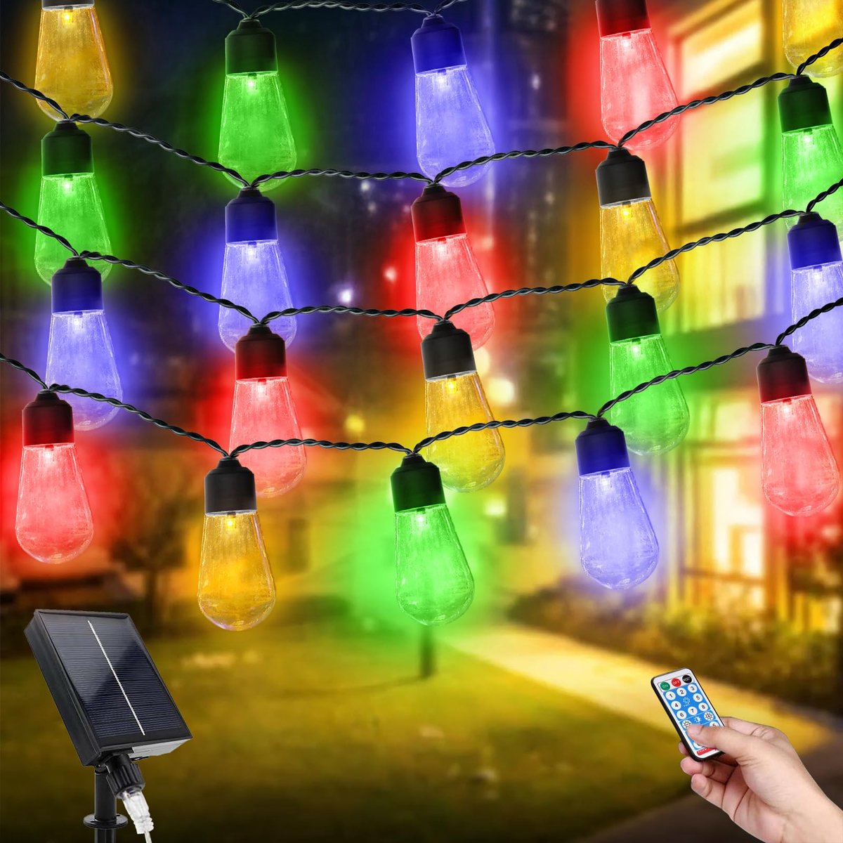 Lichtketting 6 m - 20 ledlampen - afstandsbediening - ideaal voor buitengebruik - SnelShoppen