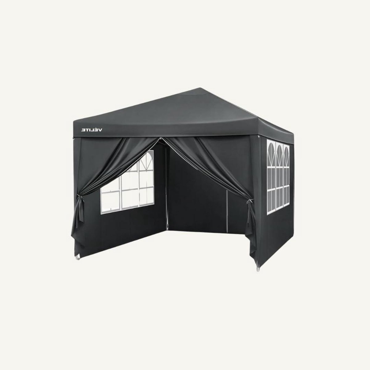 Partytent - Feesttent Tuin - Buitenfeesten Organiseren - Waterdicht Doek - 3x3 meter - Grijs