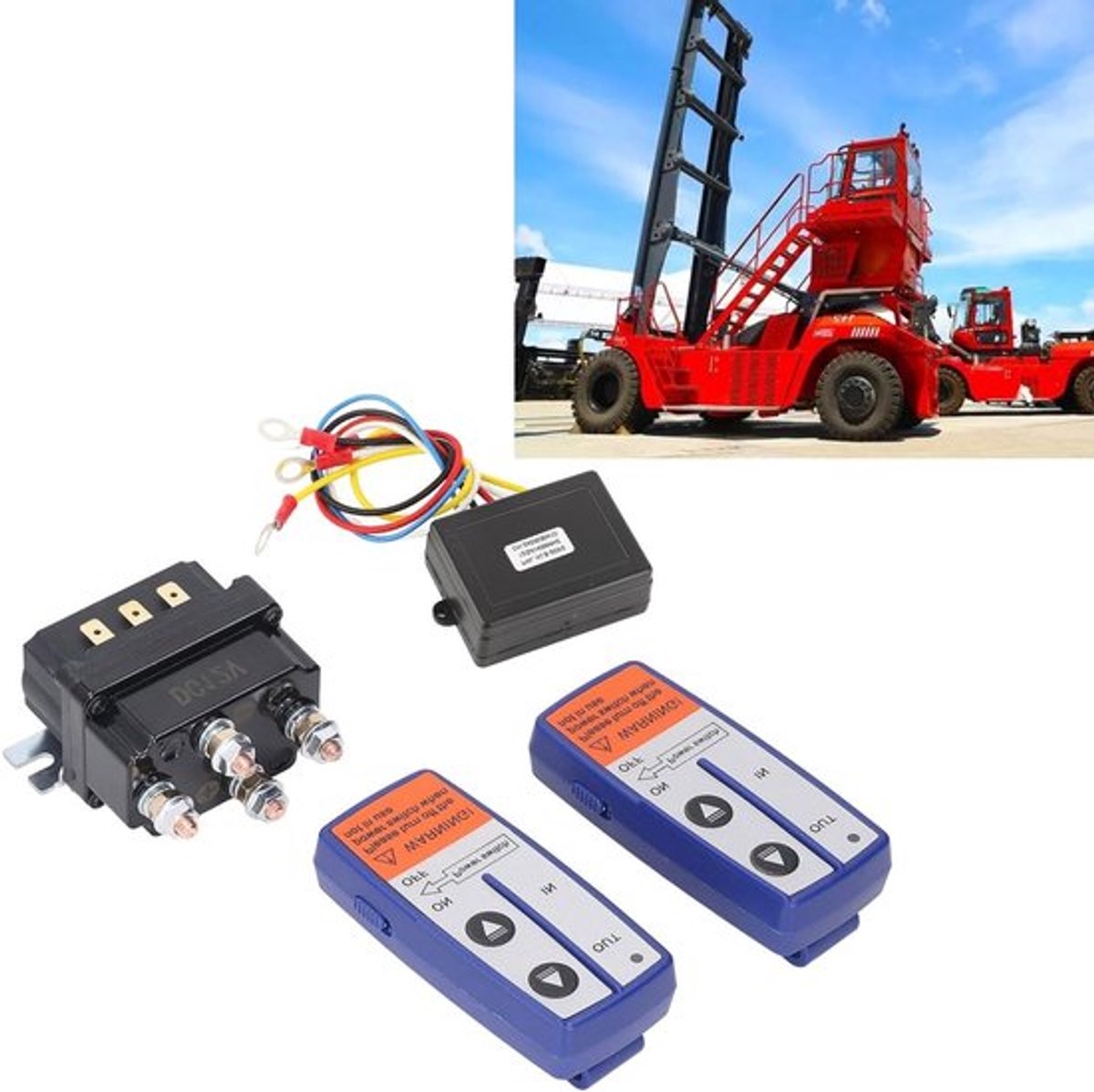 Krachtige 12V 250A Winch Relay Set met Afstandsbediening voor ATV, Tuintractor en Industriële Voertuigen