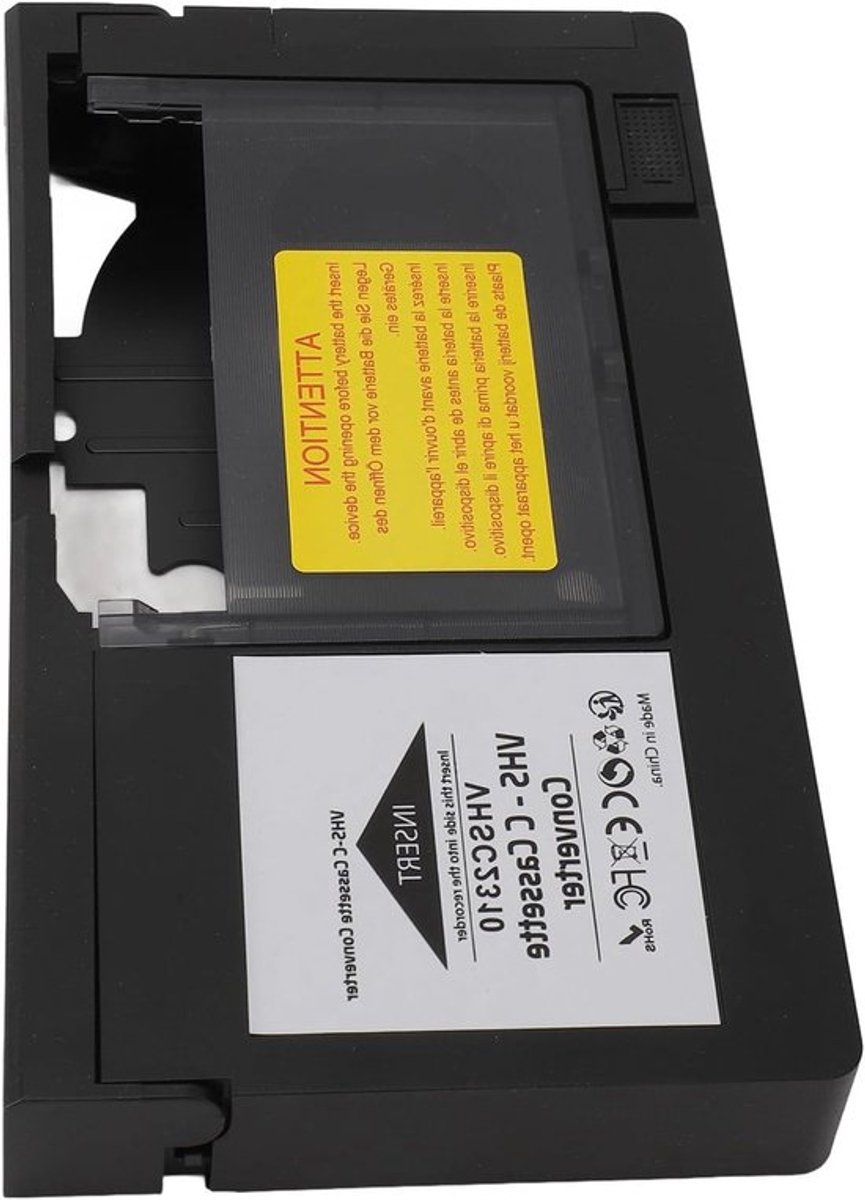 VHS-C Cassette Adapter voor Camcorders met Eenvoudige Bediening voor S-VHS-C en S-VHS Bands, Ideaal voor Video-opnames en Archivering