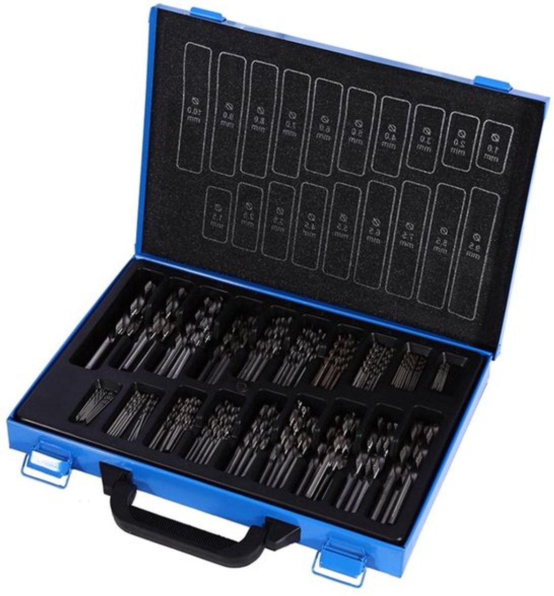 170-delige HSS Boor Set 1-10 mm - Precisie HSS Boorbits voor Aluminium, IJzer, Hout en Kunststoffen met Opbergdoos