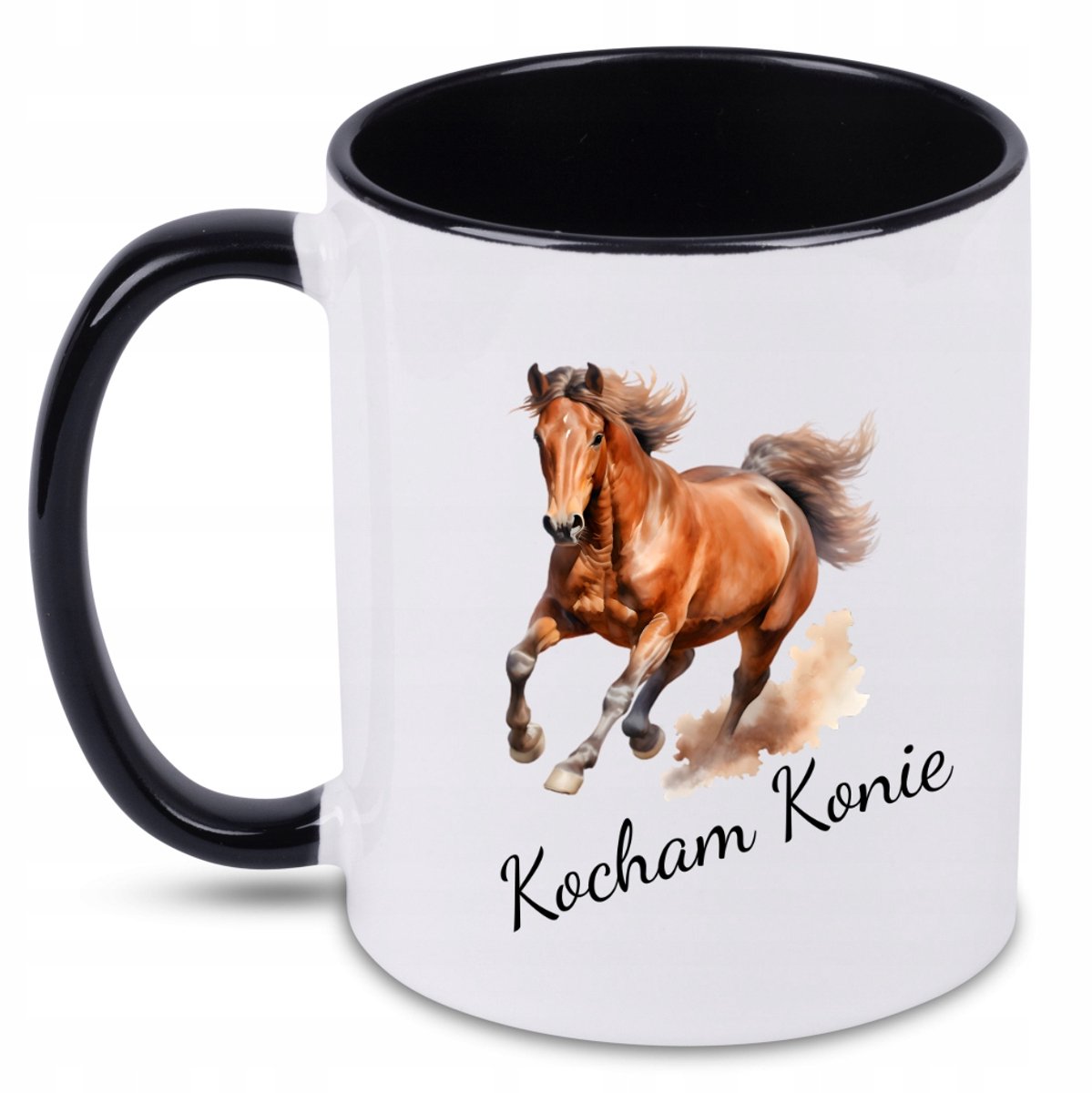 Zwarte Paardrijden Mok 330ml - Perfect Cadeau voor Paardenliefhebbers