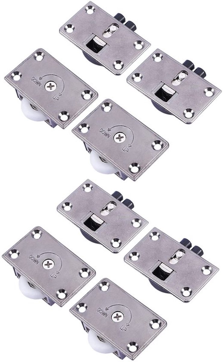 Garderobe Kast - Schuifdeurrollen - Zinklegering/Nylon - Laadvermogen 28 kg - Boordiameter 35 mm - Perfecte vervanging - Deurrollen