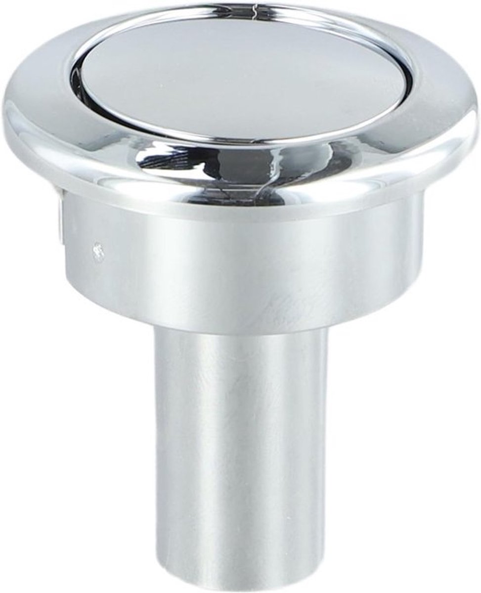 Toilet Flush Knop voor Standaard Cisterne, Vervangende Drukknop voor Toiletten met Gaten van 38 mm tot 44 mm, Geschikt voor Diverse Toiletten en Eenvoudige Installatie (Zilver 48mm)