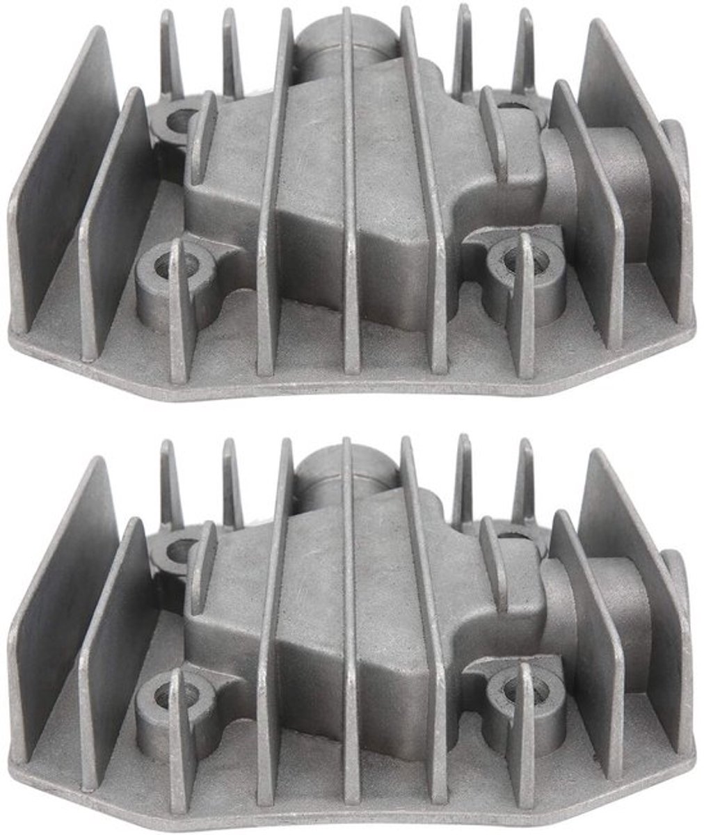 48mm x 72mm Cilinderkop 2 Stuks - Luchtcompressor Cilinderkop - Aluminium Fittingen Koeling Cover - Cilinderkoppen 4/3/5P .